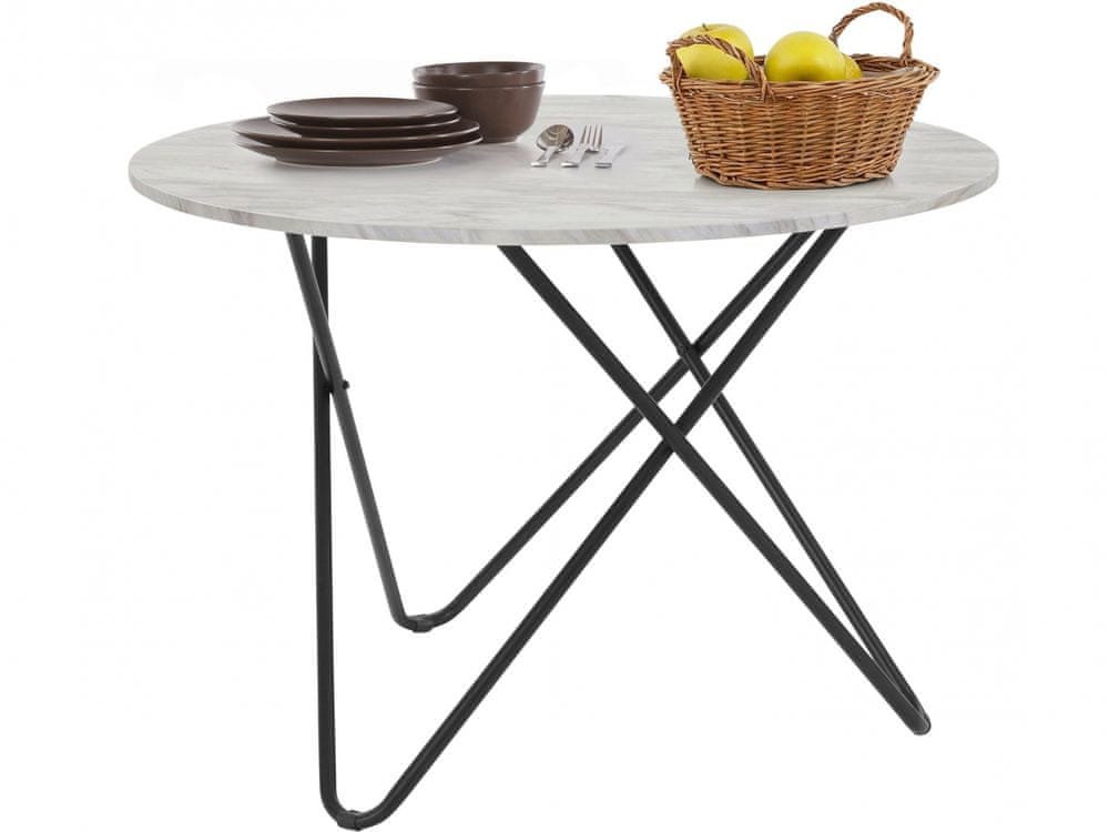 Danish Style Jedálenský stôl Hulin, 110 cm, mramor